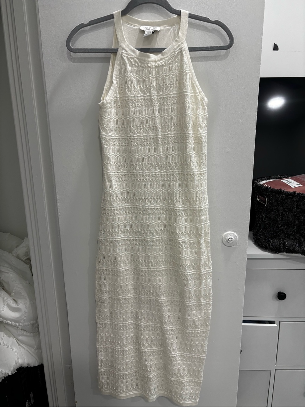 Rachel Zoe Cream Lace Halter Maxi Dress